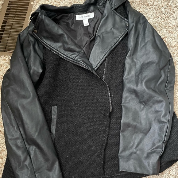 Pure Energy Jackets & Blazers - 1x black leather and knit jacket